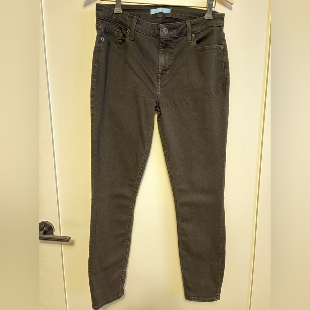 7 For All Mankind True Black Skinny Jeans